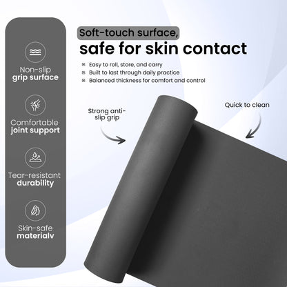 Soft Eco-Grip Grey Yoga Mat
