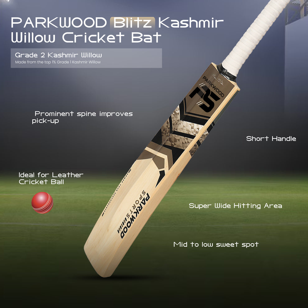 Blitz Grade 2 Kashmir Willow Cricket Bat | Leather Ball Bat – Parkwood ...